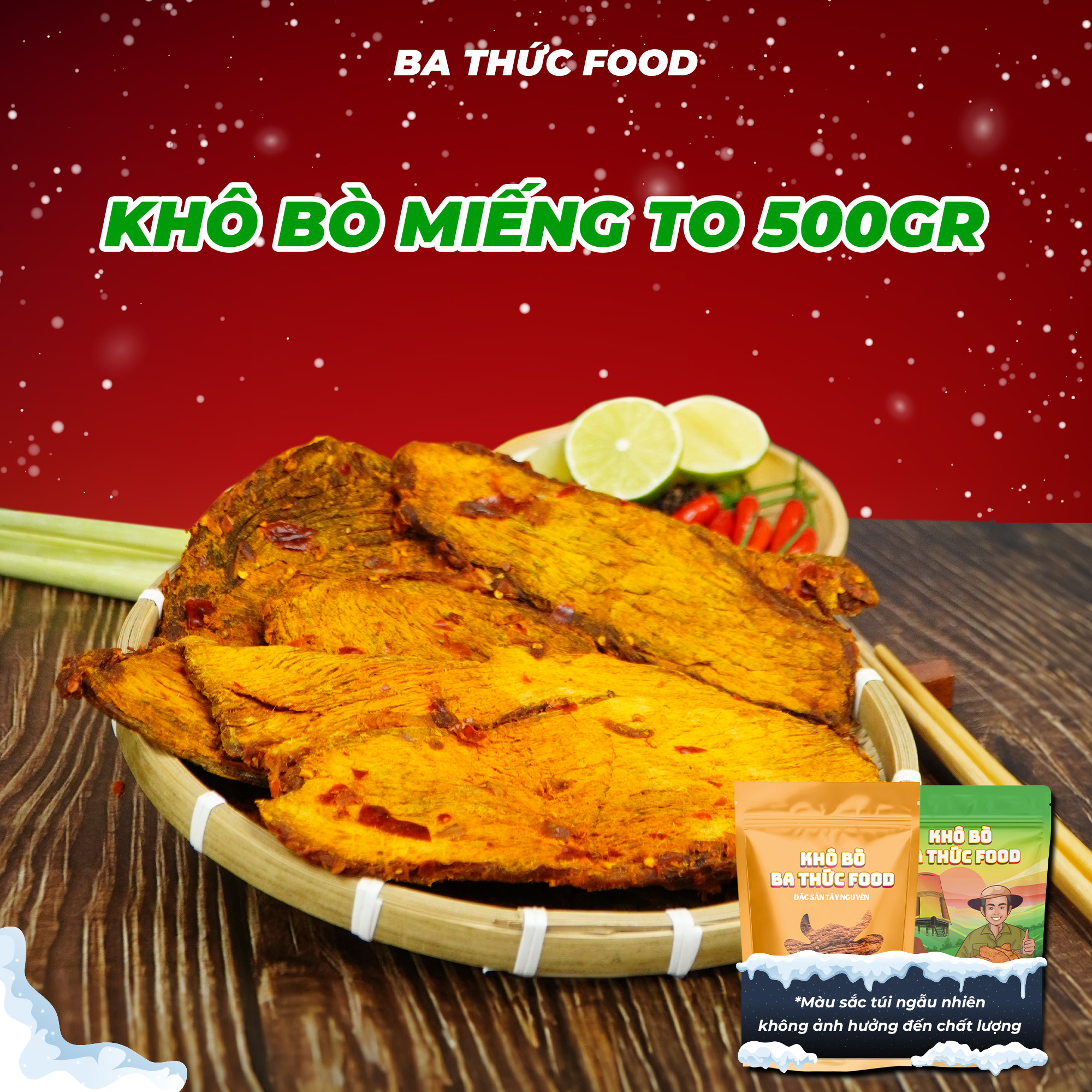 [🆕🇻🇳] Ba Thức Food chuyên cung cấp Sỉ & Lẻ các sản phẩm đặc sản ngon của vùng miền, đặc biệt là khô bò TN 🍔 Top1Food  🍜  SALE ĐẶC BIỆT MÙA NOEL – KHÔ BÒ BA THỨC 

 Khô bò thượng hạng Ba Thức – Món ăn không thể thiếu trong dịp lễ hội này! 

 Ưu đãi cực hot, chỉ có trong dịp N , shares-0✔️ , likes-3❤️️ , date-2024-12-25 18:32:56🇻🇳🇻🇳🇻🇳📰🆕