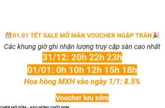 [???] Mê Đồ Design – Thiết kế & Thời trang – Phụ kiện thời trang  ? Top1Fashion ?  01.01 TẾT SALE MỞ MÀN
VOUCHER KHUNG GIỜKHUNG 0H, 12H
Voucher giảm 50% tối đa 111K/111K
Voucher giảm 20% tối đa 60K/200K
KHUNG 9H, 15H, 18H, 21H
Voucher g , shares-0✔️ , likes-1❤️️ , date-2025-01-01 01:31:59????????