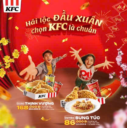 [🍗🇻🇳] KFC Vietnam 🍔Top1Food 🍗 – HÁI LỘC ĐẦU XUÂNCHỌN KFC LÀ CHUẨN!Chúc tết họ hàng, thả dáng thướt t …
