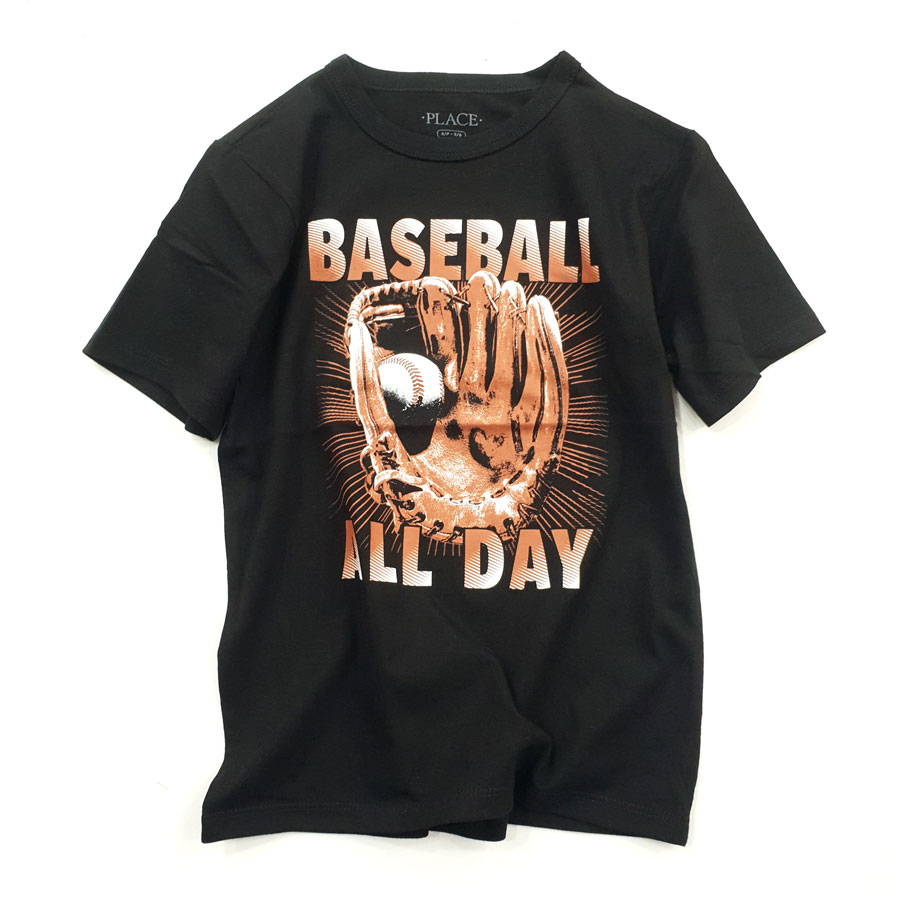 [🛒🇻🇳][18kg-65kg] Áo thun bé trai vải thun cotton hàng VN xuất xịn cho bé màu đen Baseball nâu – The Childrens Place , SKU – AN510-01 – besanhdieu.com 🇻🇳🛒Top1Shop🛒 🇻🇳Top1Vietnam🇻🇳 🛍🛒🇻🇳
