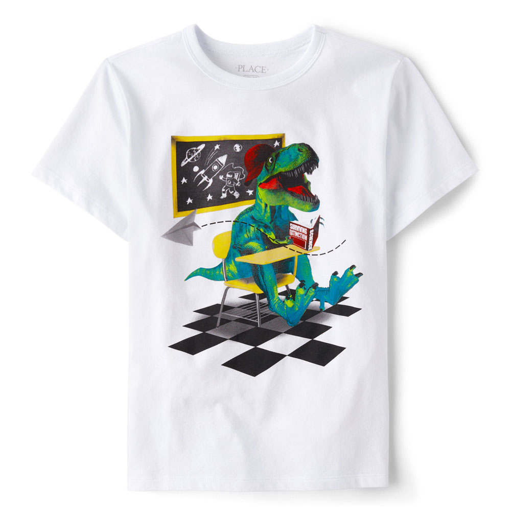 [🛒🇻🇳][18kg-65kg] Áo thun bé trai vải thun cotton hàng VN xuất xịn cho bé màu trắng khủng long nón đỏ – The Childrens Place , SKU – AN510-09 – besanhdieu.com 🇻🇳🛒Top1Shop🛒 🇻🇳Top1Vietnam🇻🇳 🛍🛒🇻🇳