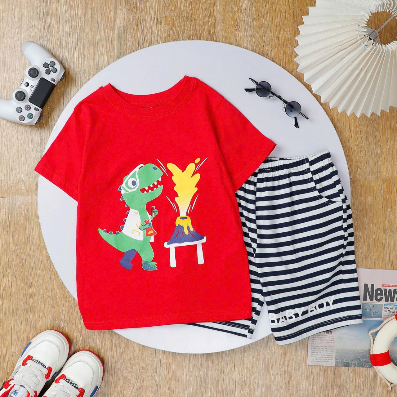 [🛒🇻🇳][12kg-25kg] Đồ bộ bé trai hàng VN chất thun cotton mát nhẹ màu đỏ khủng long – , SKU – BN254-1 – besanhdieu.com 🇻🇳🛒Top1Shop🛒 🇻🇳Top1Vietnam🇻🇳 🛍🛒🇻🇳