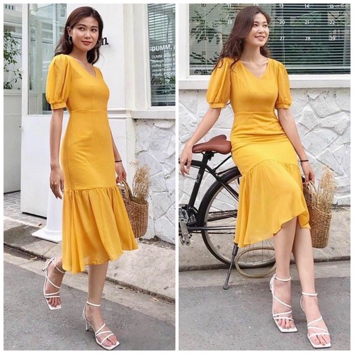 [🛒🇻🇳]Đầm vàng cổ V đuôi cá – , SKU – 9856184718 – sendo.vn 🇻🇳🛒Top1Shop🛒 🇻🇳Top1Vietnam🇻🇳 🛍🛒🇻🇳