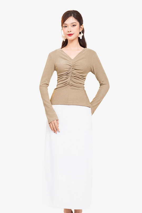 [🛒🇻🇳]Áo thun nữ tay dài cổ V nhún ngực – K&K Fashion , SKU – ASM22-25 – kkfashion.vn 🇻🇳🛒Top1Shop🛒 🇻🇳Top1Vietnam🇻🇳 🛍🛒🇻🇳