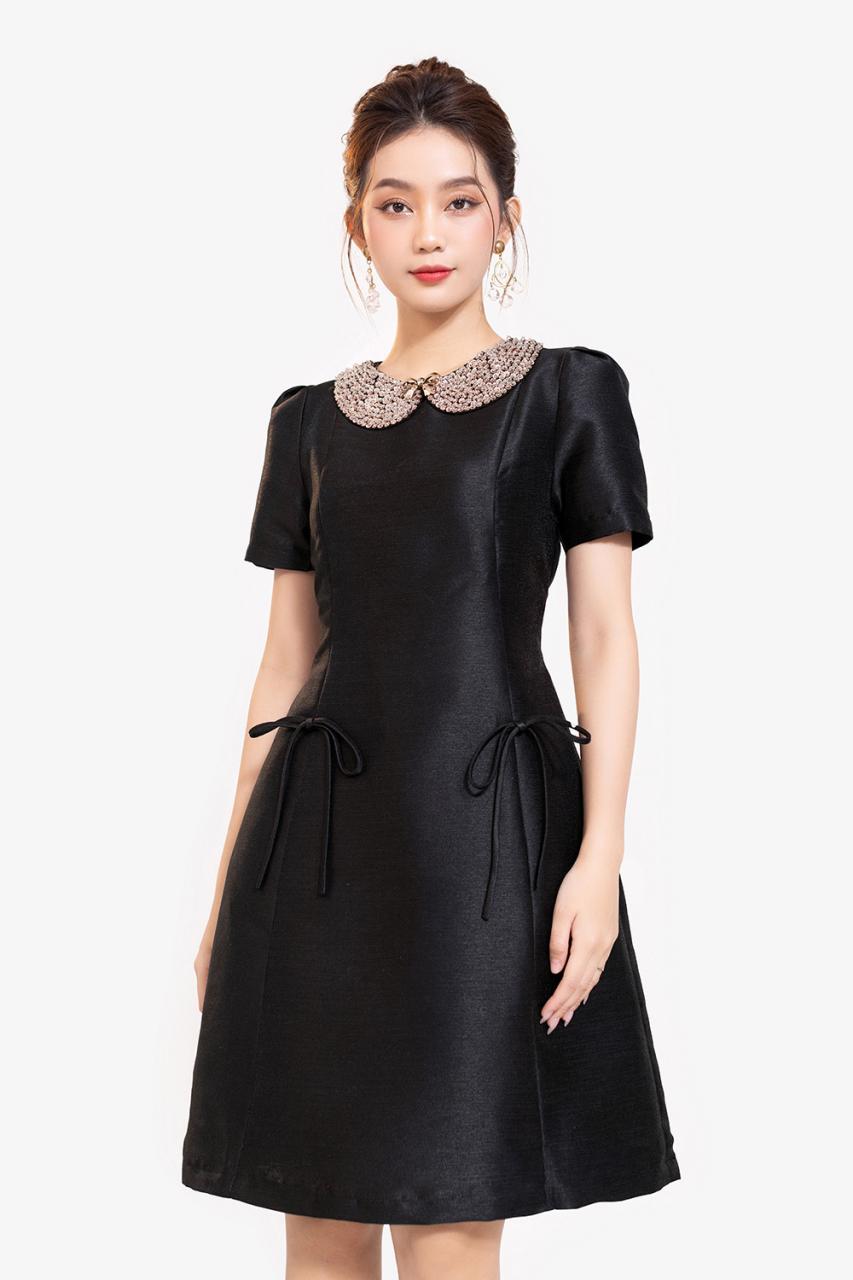 [🛒🇻🇳]Đầm đen dự tiệc dáng chữ A cổ đính đá – K&K Fashion , SKU – KK174-14 – kkfashion.vn 🇻🇳🛒Top1Shop🛒 🇻🇳Top1Vietnam🇻🇳 🛍🛒🇻🇳