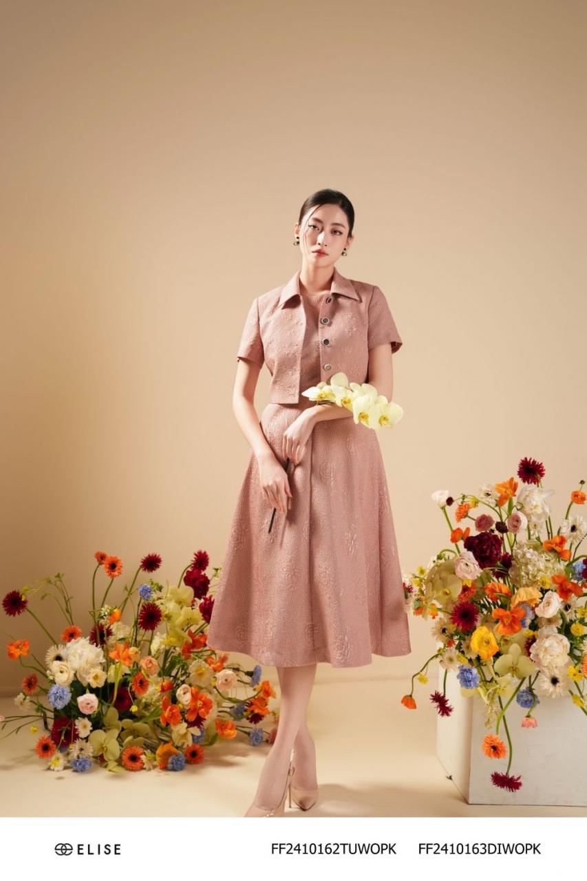 [🛒🇻🇳]ĐẦM XỐP HỒNG ĐẤT HOA NỔI – , SKU – FF2410163DIWOPK – elise.vn 🇻🇳🛒Top1Shop🛒 🇻🇳Top1Vietnam🇻🇳 🛍🛒🇻🇳