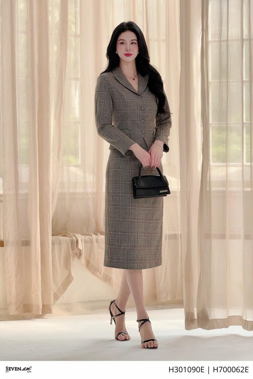[🛒🇻🇳]Juyp suông họa tiết kẻ nâu thời trang nữ Seven.AM H700062E – Seven.AM , SKU – – sevenam.vn 🇻🇳🛒Top1Shop🛒 🇻🇳Top1Vietnam🇻🇳 🛍🛒🇻🇳