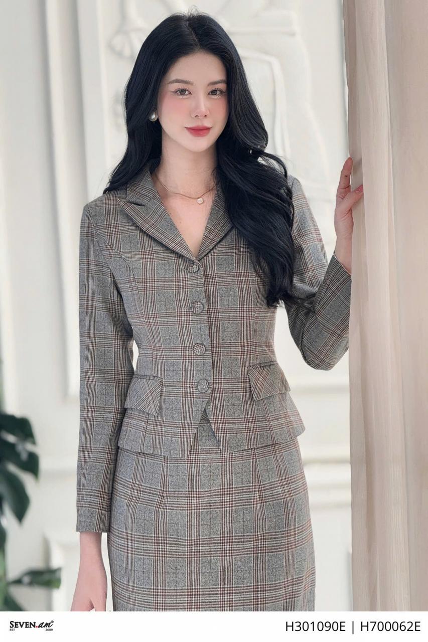 [🛒🇻🇳]Áo ký giả hoa tiết kẻ nâu thời trang nữ Seven.AM H301090E – Seven.AM , SKU – – sevenam.vn 🇻🇳🛒Top1Shop🛒 🇻🇳Top1Vietnam🇻🇳 🛍🛒🇻🇳