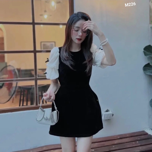 [🛒🇻🇳]Đầm nhung nữ tay lở xếp tầng phối voan đính nơ váy chữ a công chúa ulzzang hàn quốc M226 – , SKU – M226 – sendo.vn 🇻🇳🛒Top1Shop🛒 🇻🇳Top1Vietnam🇻🇳 🛍🛒🇻🇳