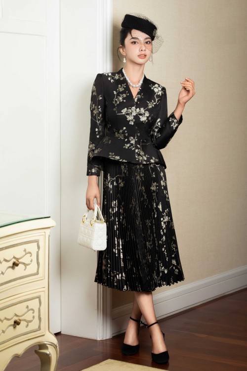 [🛒🇻🇳]Chân váy – Black Brocade Flared Skirt – , SKU – – sixdo.vn 🇻🇳🛒Top1Shop🛒 🇻🇳Top1Vietnam🇻🇳 🛍🛒🇻🇳