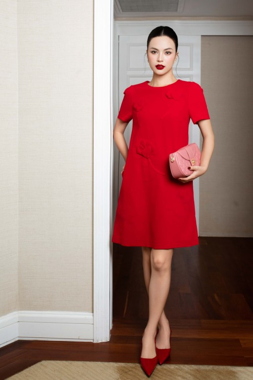 [🛒🇻🇳]Váy Đầm – Red 3D Flower Tendy Loose Dress – , SKU – – sixdo.vn 🇻🇳🛒Top1Shop🛒 🇻🇳Top1Vietnam🇻🇳 🛍🛒🇻🇳