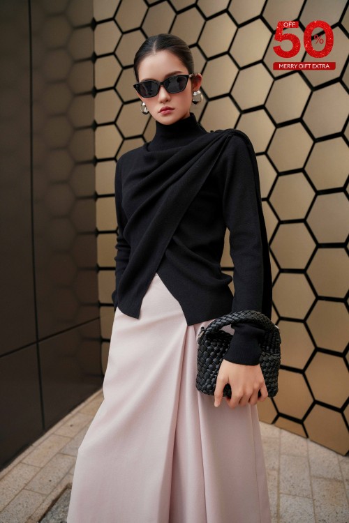 [🛒🇻🇳]Áo nữ – Black Long Sleeves Turtleneck Wool Blouse – , SKU – – sixdo.vn 🇻🇳🛒Top1Shop🛒 🇻🇳Top1Vietnam🇻🇳 🛍🛒🇻🇳