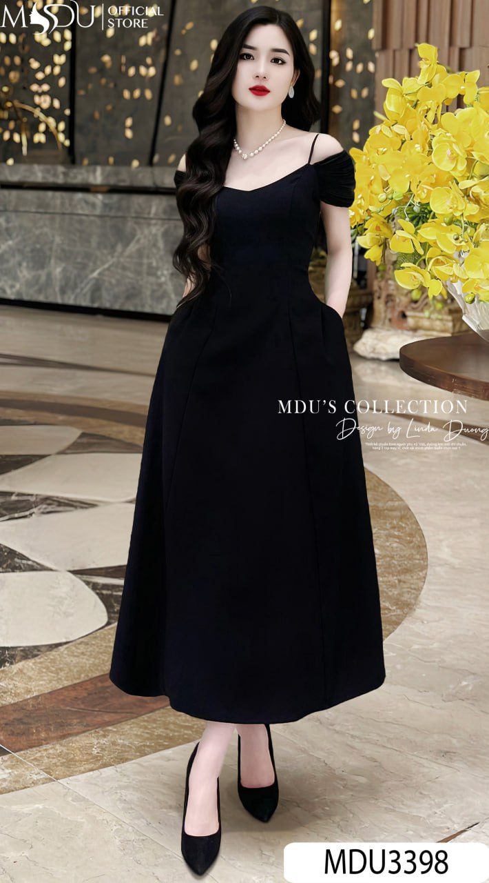 [🛒🇻🇳]Váy Thiết Kế MDU3398 Màu Đen Sang Chảnh Xếp Ly Vai Quyến Rũ – , SKU – – mdufashion.com 🇻🇳🛒Top1Shop🛒 🇻🇳Top1Vietnam🇻🇳 🛍🛒🇻🇳