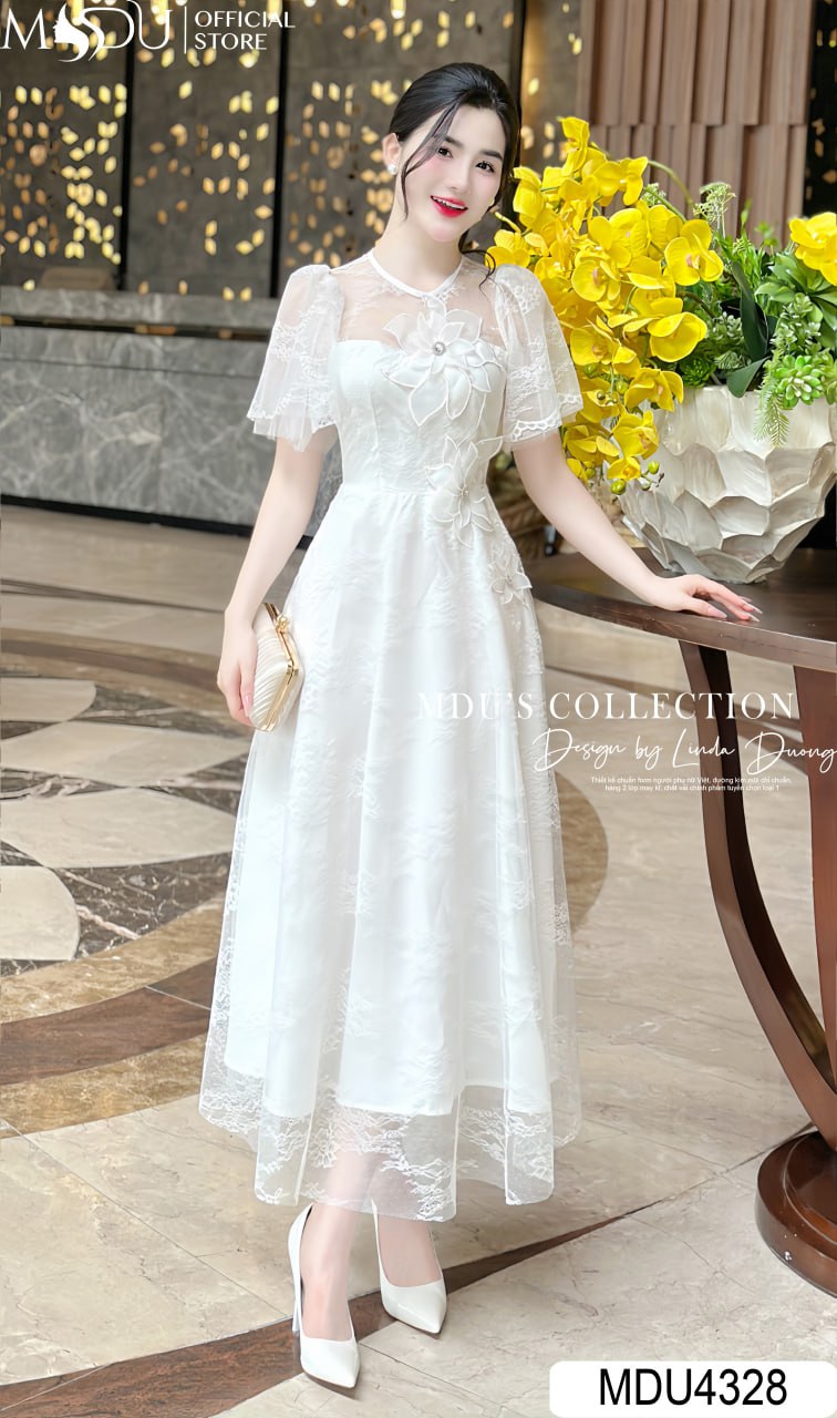 [🛒🇻🇳]Váy Thiết Kế MDU4328 – Chất Ren Dáng Xòe Nhẹ Cùng Họa Tiết Nổi Độc Đáo Trên Váy – , SKU – – mdufashion.com 🇻🇳🛒Top1Shop🛒 🇻🇳Top1Vietnam🇻🇳 🛍🛒🇻🇳