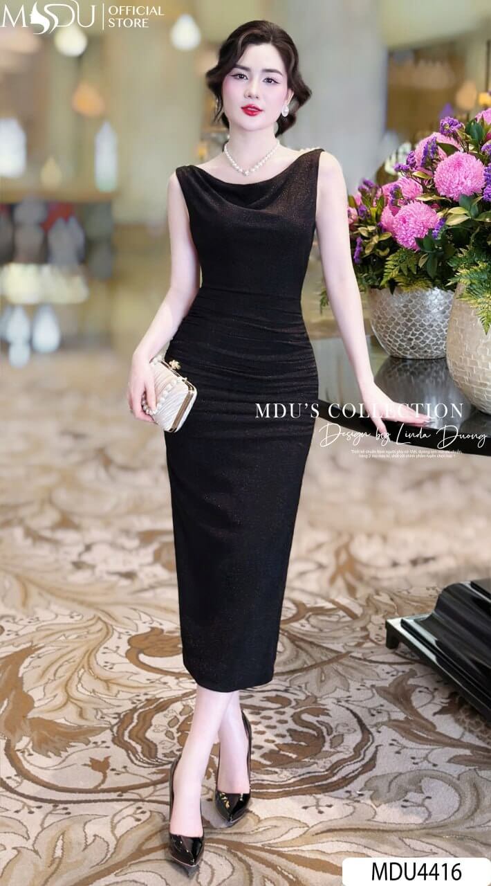 [🛒🇻🇳]Váy Thiết Kế MDU4416 – Màu Đen Quyến Rũ Thiết Kế Cổ Thuyền Độc Đáo Phối Thêm Chuỗi Ngọc Đính Tinh Tế – , SKU – – mdufashion.com 🇻🇳🛒Top1Shop🛒 🇻🇳Top1Vietnam🇻🇳 🛍🛒🇻🇳