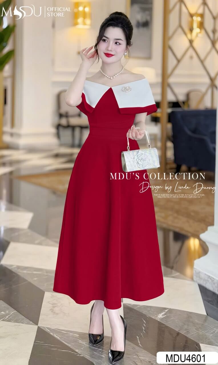 [🛒🇻🇳]Váy Thiết Kế MDU4601 Trễ Vai Cùng Ghim Cài Tinh Tế – , SKU – MDU4601 – mdufashion.com 🇻🇳🛒Top1Shop🛒 🇻🇳Top1Vietnam🇻🇳 🛍🛒🇻🇳