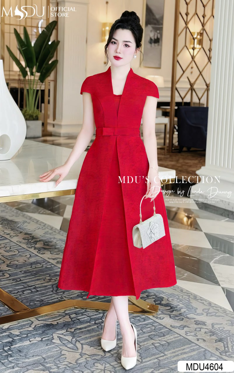 [🛒🇻🇳]Váy Thiết Kế MDU4604 Cổ Chữ V Cùng Điểm Nhấn Thắt Lưng Nơ – , SKU – – mdufashion.com 🇻🇳🛒Top1Shop🛒 🇻🇳Top1Vietnam🇻🇳 🛍🛒🇻🇳