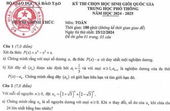 [🆕🇻🇳] Diễn đàn Toán học Việt Nam 📚 Top1Learn 📕 Đáp án đề thi học sinh giỏi quốc gia 2025 của Bộ GD và ĐT, shares-25✔️ , likes-91❤️️ , date-2025-01-21 17:04:28🇻🇳🇻🇳🇻🇳📰🆕