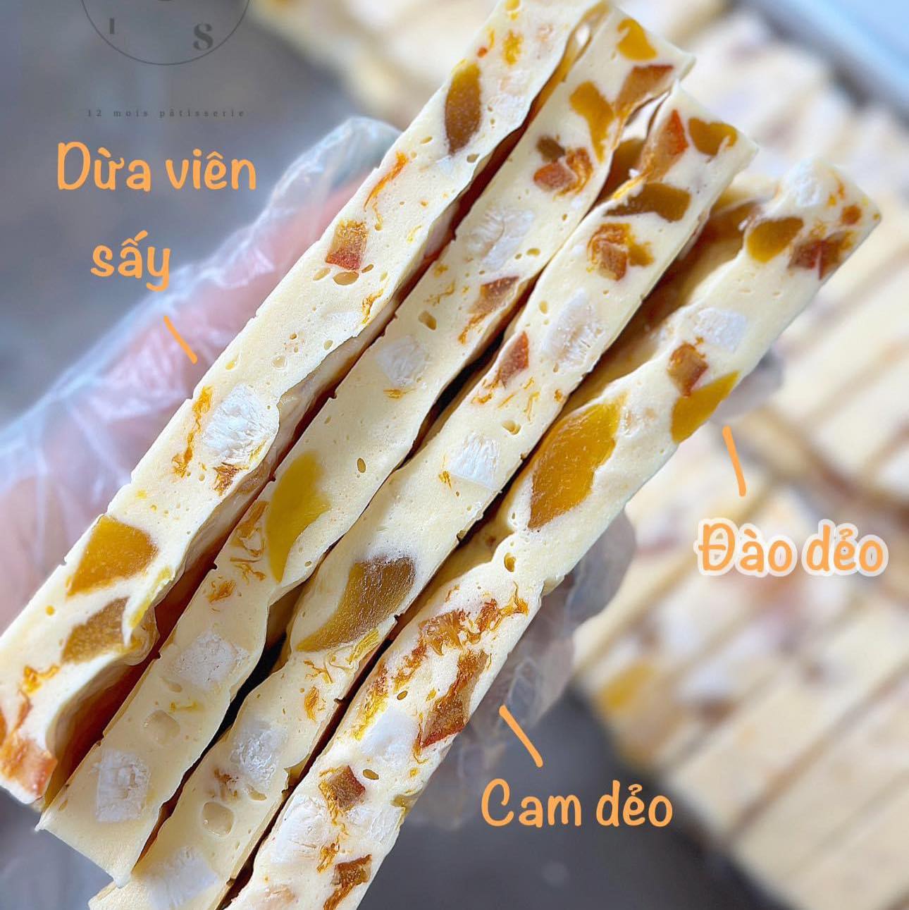 [☕️🇻🇳] 12 mois pâtisserie  🥤 Top1Coffee ☕️ Các vị kẹo Nougat hot nhất tại tiệmgọi là kẹo nhưng cực ít ngọt, béo béo của nền kẹo sữa, cắn đến đâu ngập dâu sấy hay đào dẻ , shares-0✔️ , likes-0❤️️ , date-2025-01-17 20:37:22🇻🇳🇻🇳🇻🇳📰🆕