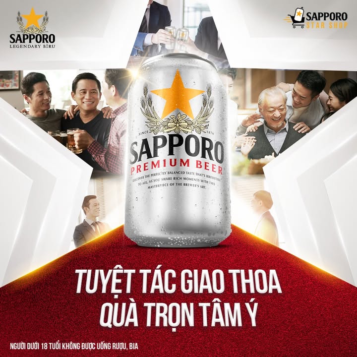 [🥂🇻🇳] Sapporo Vietnam 🍹 Top1Drink 🍻 – TUYỆT TÁC GIAO THOA – QUÀ TRỌN TÂM Ý 🎁🧧 Xuân Ất Tỵ đang đến gần, anh …