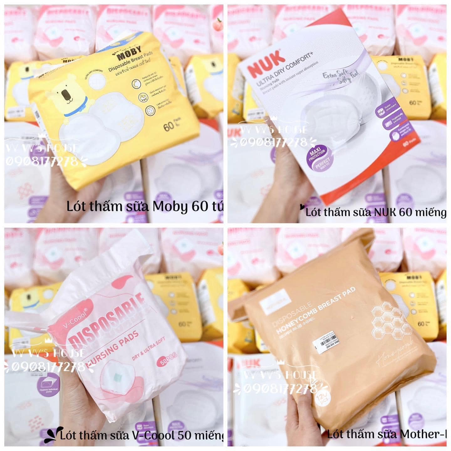 [🆕🇻🇳]  Vy Vy’s House – Chuyên đồ cho Mẹ và Bé 🧑‍🧒❤️️👶⭐️  Tạm biệt cảnh sữa chảy ướt át 

 Lót thấm sữa mẹ Vy luôn sẵn hàng nhé 

 Mother – K 120 miếng (Hàn Quốc)
 Nuk 60 miếng (Đức) 
 Moby 60 miếng (Thái Lan) 
  , shares-0✔️ , likes-1❤️️ , date-2025-01-26 15:44:33🇻🇳🇻🇳🇻🇳📰🆕