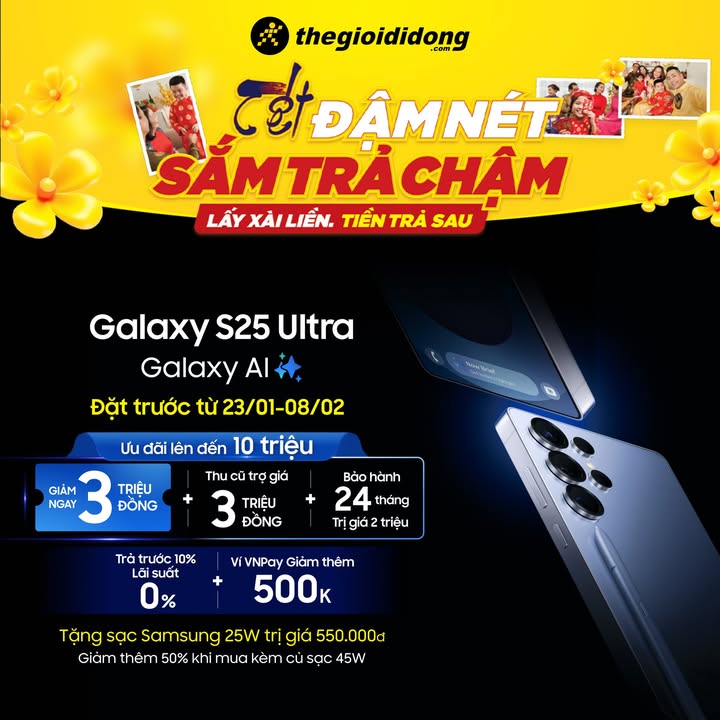 [🛍️🇻🇳] The Gioi Di Dong Joint Stock Company 🛍️ Top1Brand ⭐️ – Đặt trước Galaxy S25 Ultra, rước ưu đãi đến 10.000.000đMUA TRẢ CHẬMLẤY  …