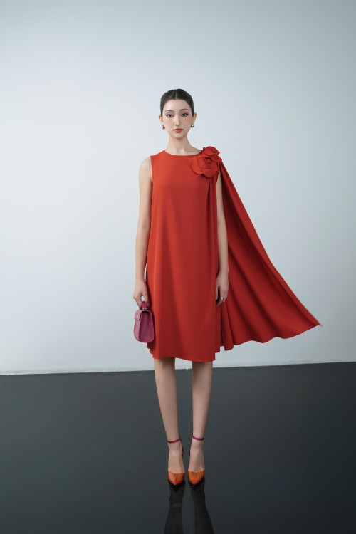 [🛒🇻🇳]Váy Đầm – Orange 3D Flower Silk Loose Dress – , SKU – – sixdo.vn 🇻🇳🛒Top1Shop🛒 🇻🇳Top1Vietnam🇻🇳 🛍🛒🇻🇳