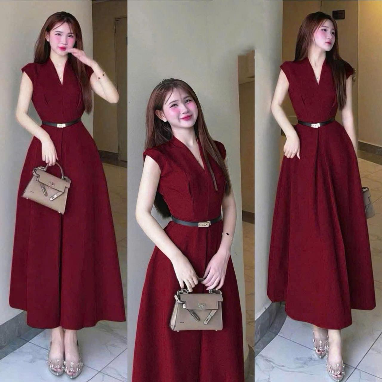 [🛒🇻🇳]Đầm đỏ dài cổ V | QuynhGiaoNguyen – , SKU – – quynhgiaonguyen.vn 🇻🇳🛒Top1Shop🛒 🇻🇳Top1Vietnam🇻🇳 🛍🛒🇻🇳