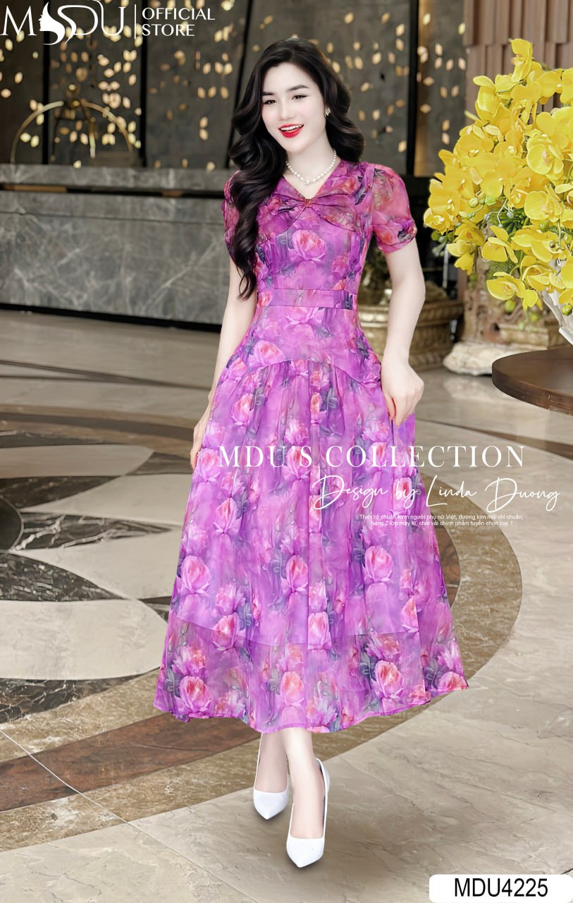 [🛒🇻🇳]Váy Thiết Kế MDU4225 – Màu Tím Duyên Dáng Thiết Kế Cổ Chữ V Tinh Tế Thanh Lịch – , SKU – – mdufashion.com 🇻🇳🛒Top1Shop🛒 🇻🇳Top1Vietnam🇻🇳 🛍🛒🇻🇳