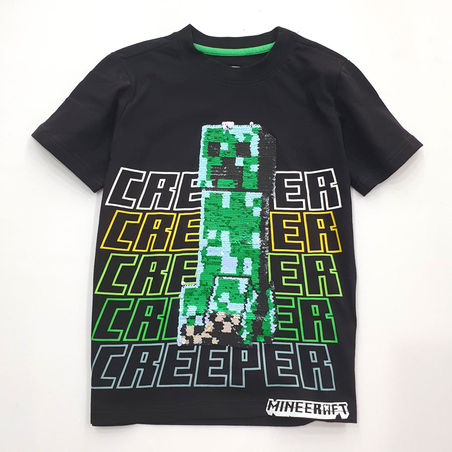 [🛒🇻🇳][27kg-65kg] Áo thun bé trai kết kim sa vuốt đảo chiều hình siêu nhân màu đen Minecraft – The Childrens Place , SKU – AN511-5 – besanhdieu.com 🇻🇳🛒Top1Shop🛒 🇻🇳Top1Vietnam🇻🇳 🛍🛒🇻🇳