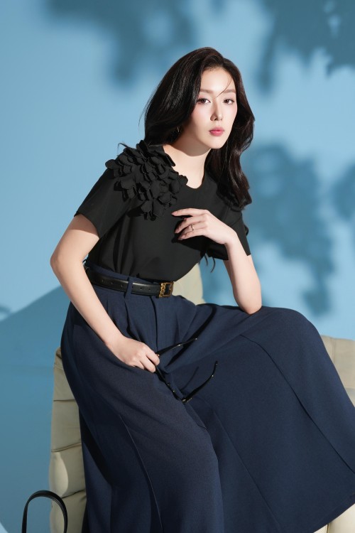 [🛒🇻🇳]Áo nữ – Black 3D Flower Woven Blouse – , SKU – – sixdo.vn 🇻🇳🛒Top1Shop🛒 🇻🇳Top1Vietnam🇻🇳 🛍🛒🇻🇳