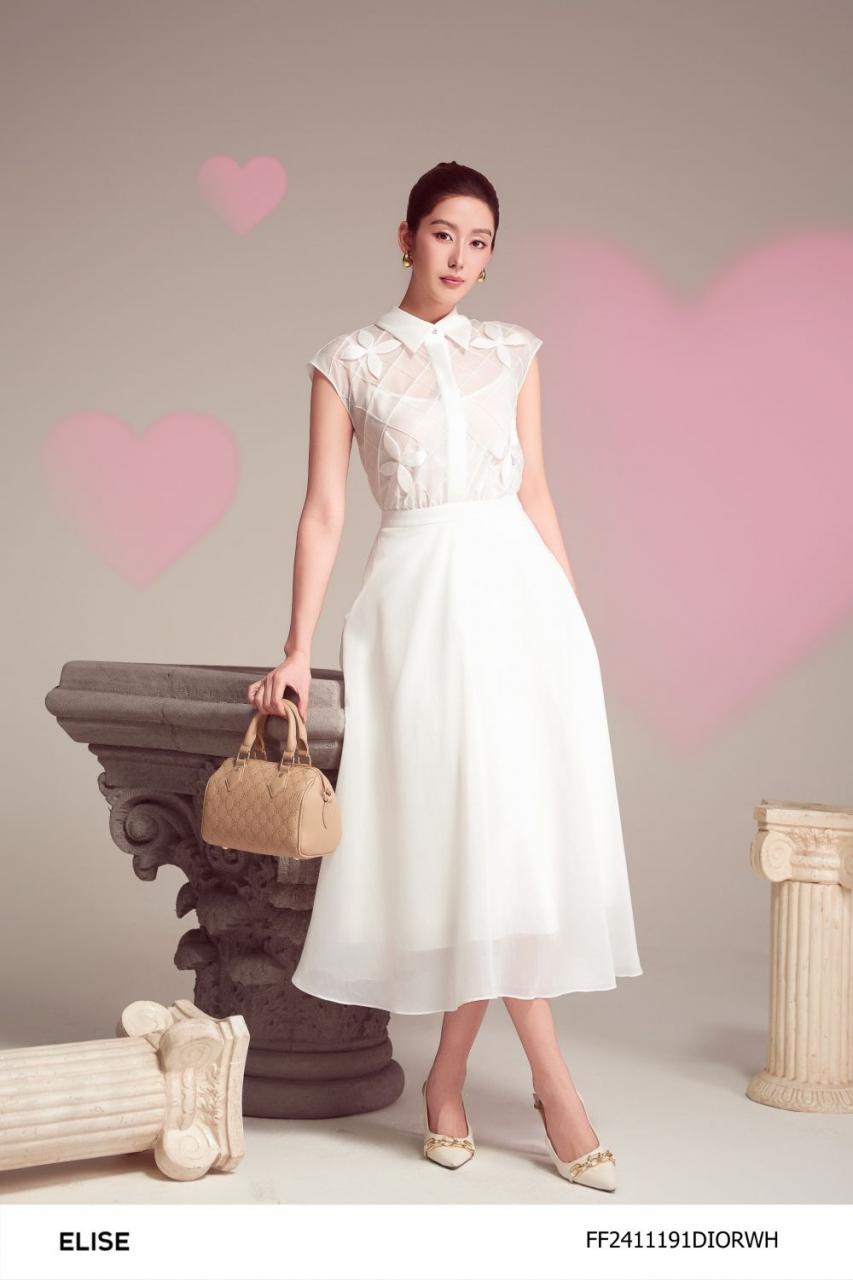 [🛒🇻🇳]ĐẦM TƠ TRẮNG KẺ BẤU MÍ QUẢ TRÁM ĐÍNH HOA – , SKU – FF2411191DIORWH – elise.vn 🇻🇳🛒Top1Shop🛒 🇻🇳Top1Vietnam🇻🇳 🛍🛒🇻🇳