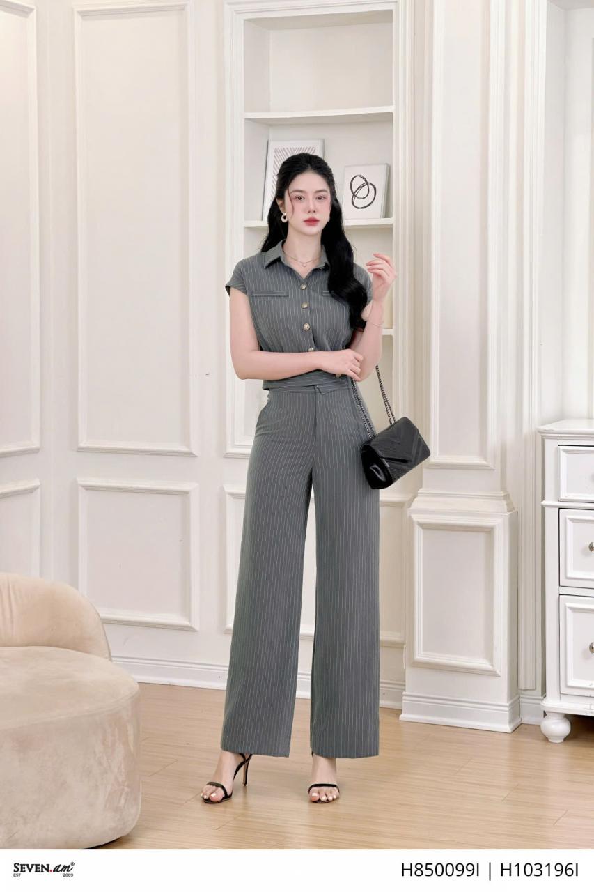 [🛒🇻🇳]Quần dài suông xám kẻ thời trang nữ Seven.AM H850099I – Seven.AM , SKU – – sevenam.vn 🇻🇳🛒Top1Shop🛒 🇻🇳Top1Vietnam🇻🇳 🛍🛒🇻🇳