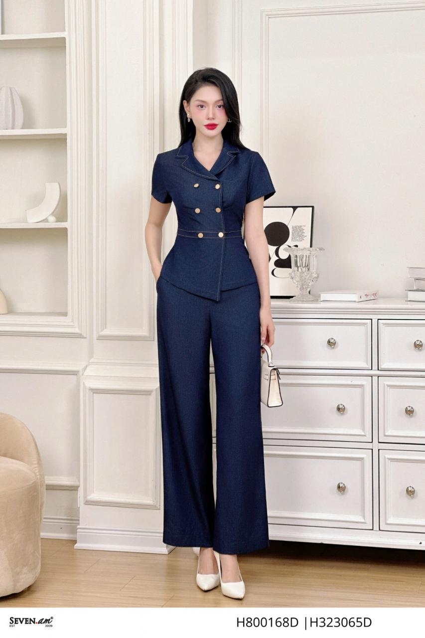 [🛒🇻🇳]Áo ký giả chất liệu denim mềm thời trang nữ Seven.AM H323065D – Seven.AM , SKU – – sevenam.vn 🇻🇳🛒Top1Shop🛒 🇻🇳Top1Vietnam🇻🇳 🛍🛒🇻🇳