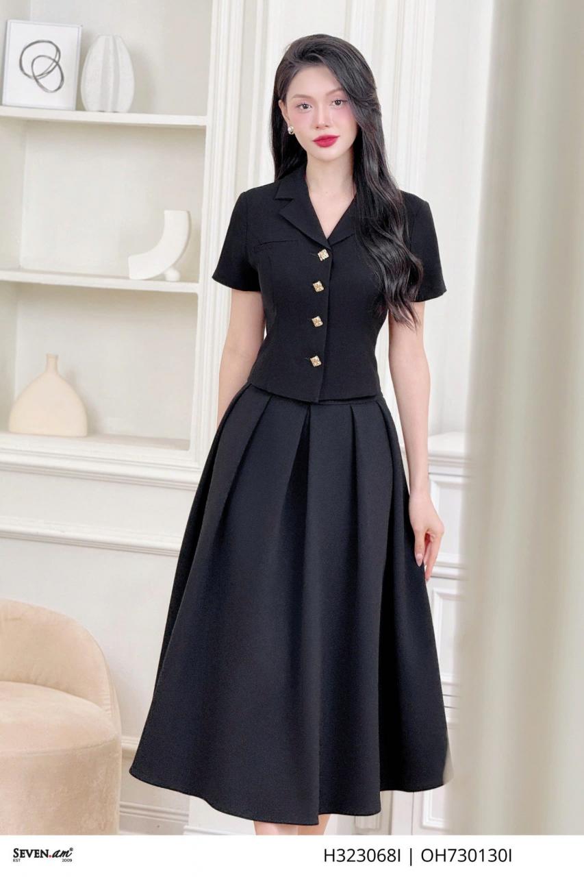 [🛒🇻🇳]Áo ký giả lụa queen màu đen thời trang nữ Seven.AM H323068I – Seven.AM , SKU – – sevenam.vn 🇻🇳🛒Top1Shop🛒 🇻🇳Top1Vietnam🇻🇳 🛍🛒🇻🇳
