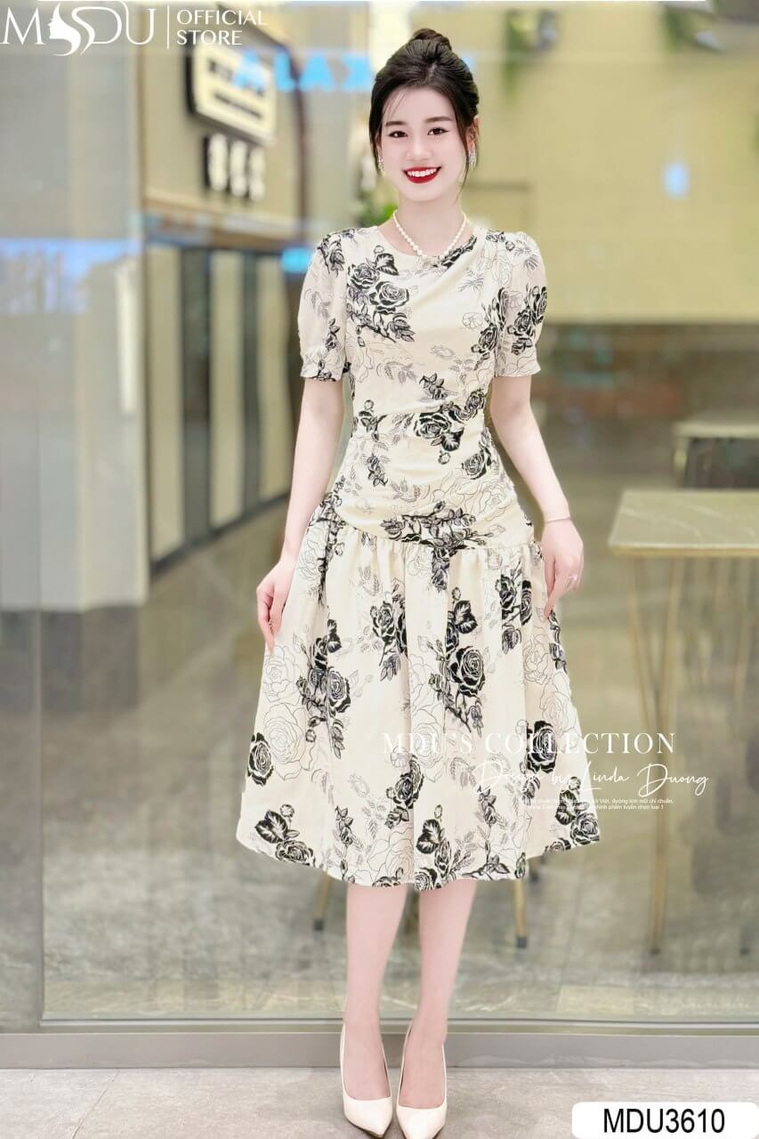 [🛒🇻🇳]Váy Thiết Kế MDU3610 – Dáng Chữ A Tay Bồng Phối Cùng Họa Tiết Bắt Mắt Chiết Eo Tinh Tế – , SKU – – mdufashion.com 🇻🇳🛒Top1Shop🛒 🇻🇳Top1Vietnam🇻🇳 🛍🛒🇻🇳