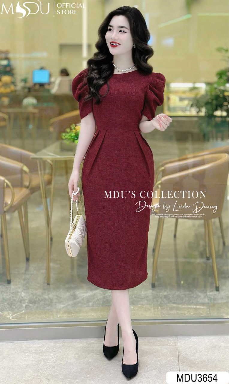 [🛒🇻🇳]Váy Thiết Kế MDU4400 – Màu Đỏ Sang Chảnh Tay Bồng Dáng Ôm Chiết Eo Tạo Điểm Nhấn – , SKU – MDU3654 – mdufashion.com 🇻🇳🛒Top1Shop🛒 🇻🇳Top1Vietnam🇻🇳 🛍🛒🇻🇳