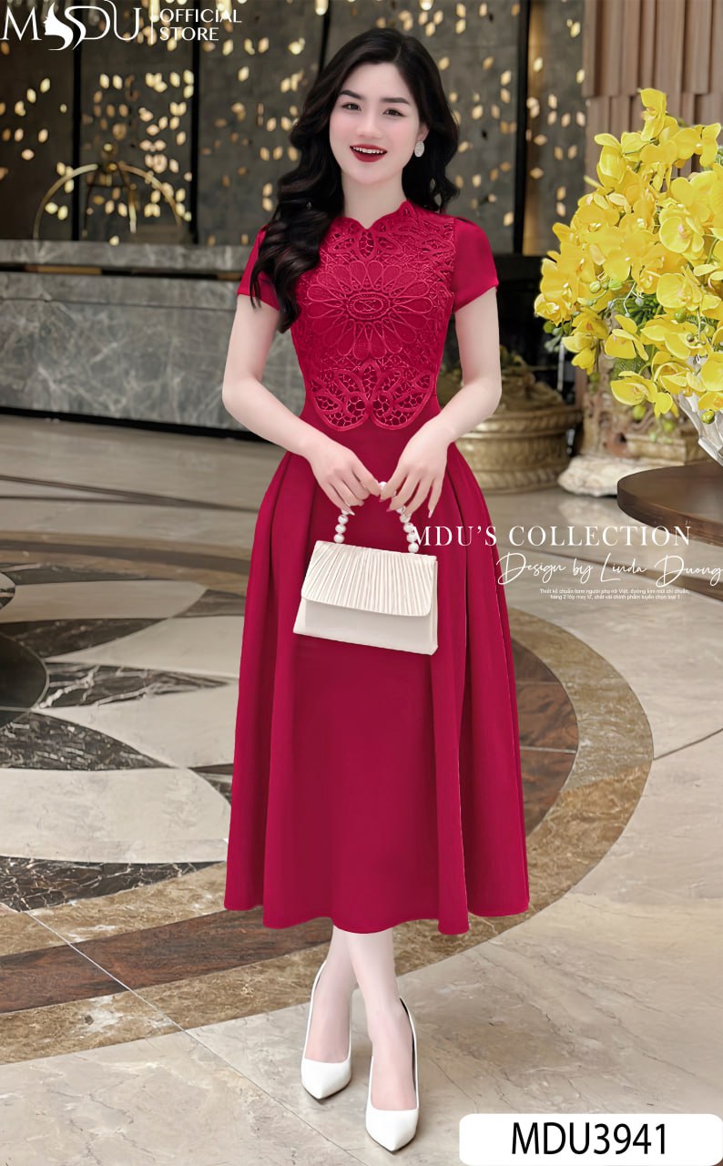 [🛒🇻🇳]Váy Thiết Kế MDU3941 – Màu Đỏ Nổi Bật Cùng Đường May Cầu Kì Làm Tôn Lên Vẻ Đẹp Quyến Rũ – , SKU – – mdufashion.com 🇻🇳🛒Top1Shop🛒 🇻🇳Top1Vietnam🇻🇳 🛍🛒🇻🇳