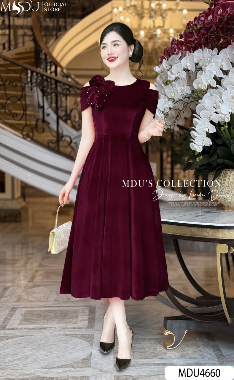 [🛒🇻🇳]Váy Thiết Kế MDU4660 Kết Hợp Chi Tiết Hoa Nổi Bật – , SKU – – mdufashion.com 🇻🇳🛒Top1Shop🛒 🇻🇳Top1Vietnam🇻🇳 🛍🛒🇻🇳