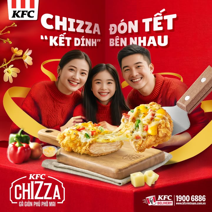 [🍗🇻🇳] KFC Vietnam 🍔Top1Food 🍗 – CHIZZA “KẾT DÍNH”ĐÓN TẾT BÊN NHAUĐón mùa sum vầy thêm gắn kết với Chi …