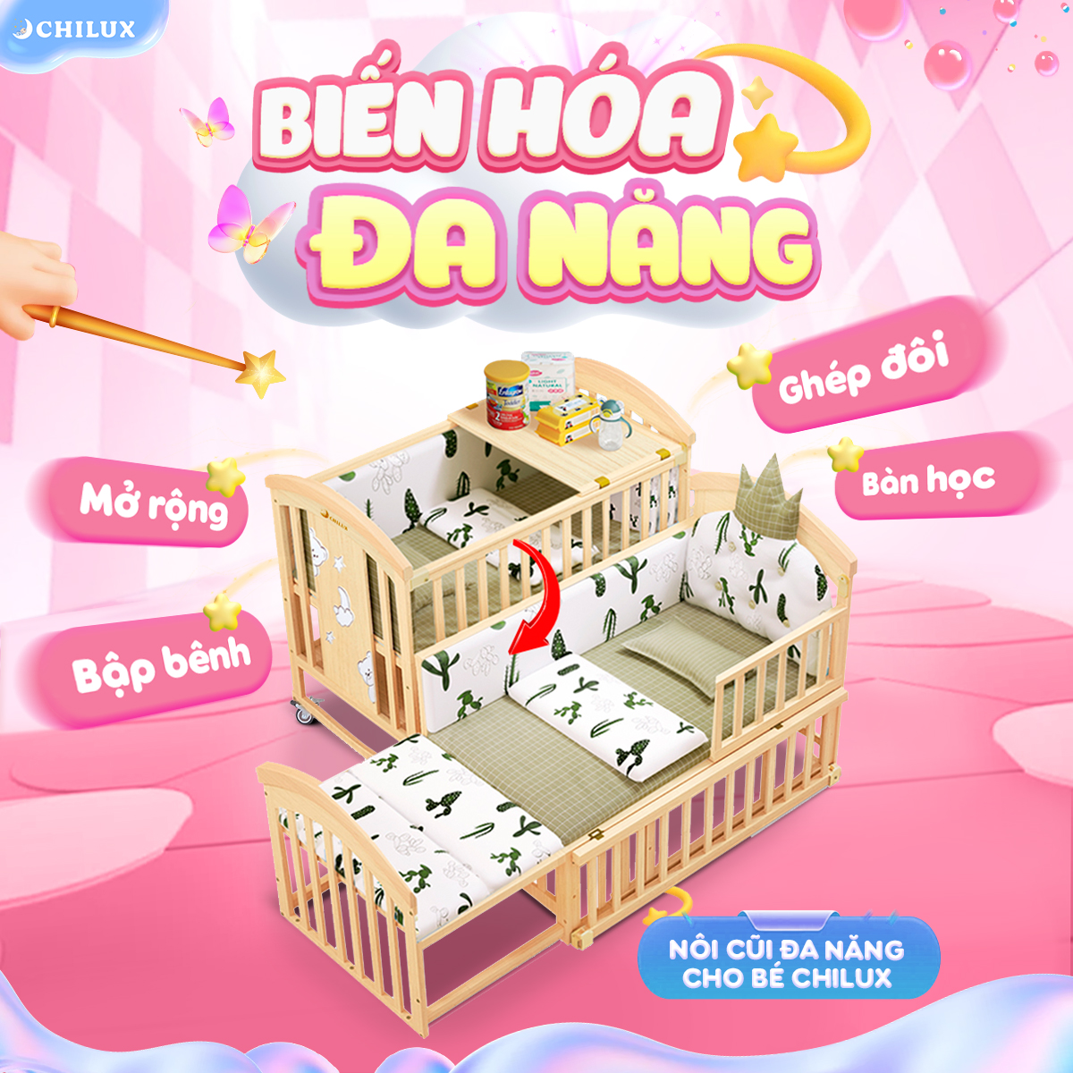 [🆕🇻🇳]  Chilux – Nhà Máy Sản Xuất Nôi Cũi Đa Năng 🧑‍🧒❤️️👶⭐️ NÔI GỖ CHILUX – BIẾN HÓA “ĐA-ZI NĂNG”Cứ nghĩ mua nôi cũi cho con nằm ngủ lúc mới sinh thôi, ai ngờ cái Nôi cũi gỗ Chilux này biến hóa được đủ sắc thái, , shares-0✔️ , likes-0❤️️ , date-2025-02-11 16:16:20🇻🇳🇻🇳🇻🇳📰🆕