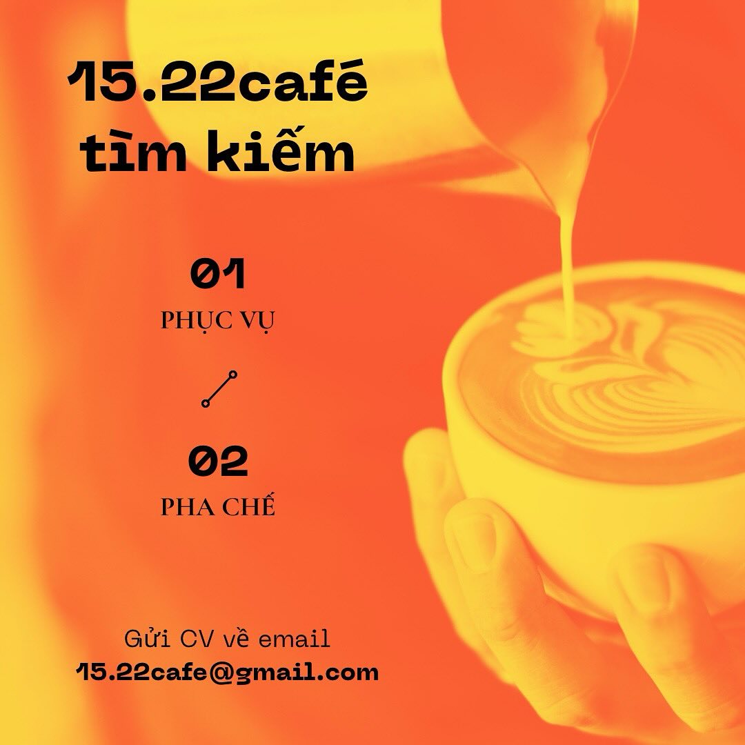 [☕️🇻🇳] 15.22 café – wine – live music ☕️ Top1Coffee ☕️ “Vũ trụ @15.22cafe” phát tín hiệu gọi tên những tâm hồn yêu cà phê và âm nhạc!Chúng mình cần bạn cho các vị trí:
• 1 Phục vụ: , shares-0✔️ , likes-4❤️️ , date-2025-02-15 04:55:54🇻🇳🇻🇳🇻🇳📰🆕