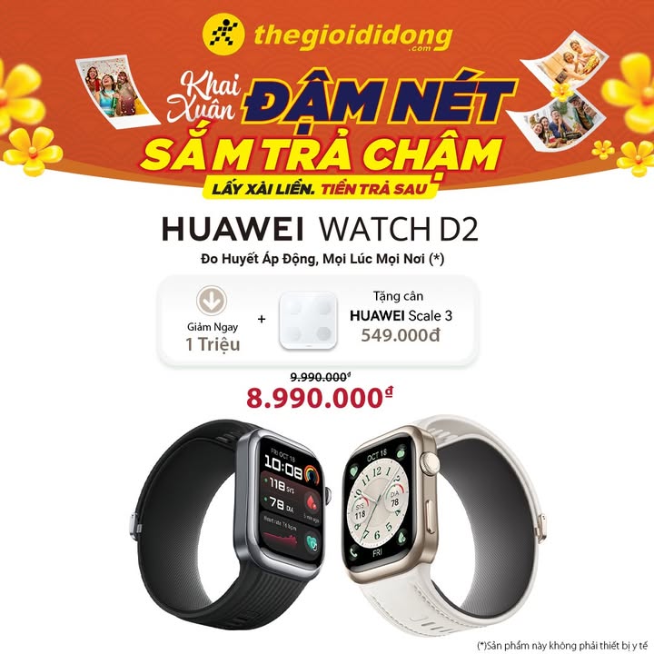 [🛍️🇻🇳] The Gioi Di Dong Joint Stock Company 🛍️ Top1Brand ⭐️ – HUAWEI WATCH D2 | Đo huyết áp động, mọi lúc mọi nơiKHAI XUÂN ĐẬM NÉT. SẮM T …