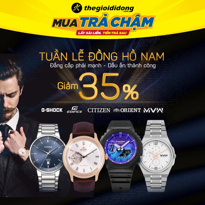 [🛍️🇻🇳] The Gioi Di Dong Joint Stock Company 🛍️ Top1Brand ⭐️ – Tuần Lễ Đồng Hồ Nam. Giảm 35% 🔥Đẳng Cấp Phái Mạnh –  Dấu Ấn Thành Côn …