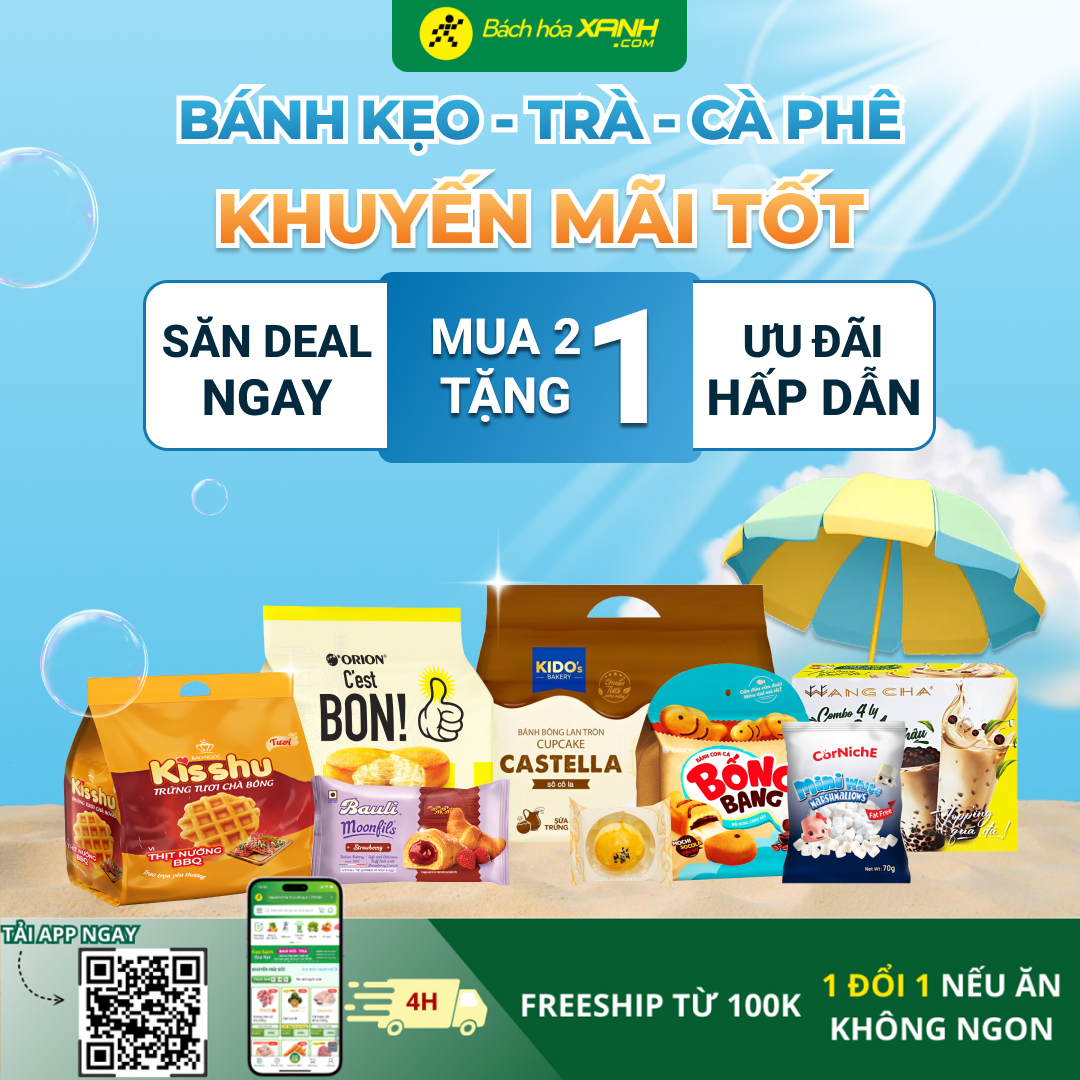 [🆕🇻🇳] Bách Hóa Xanh là chuỗi siêu thị mini chuyên bán thực phẩm tươi sống và nhu yếu phẩm của tập đoàn TGDĐ ♥️️ Top1Index 📚   Mua ngay các sản phẩm khuyến mãi của Bách Hoá XANH tại: 

 BÁNH KẸO – TRÀ – CÀ PHÊ: MUA 2 TẶNG 1, GIẢM ĐẾN 40%! 

 Tháng 2 – săn ngay deal chất! Không gì  , shares-0✔️ , likes-10❤️️ , date-2025-02-20 23:00:04🇻🇳🇻🇳🇻🇳📰🆕