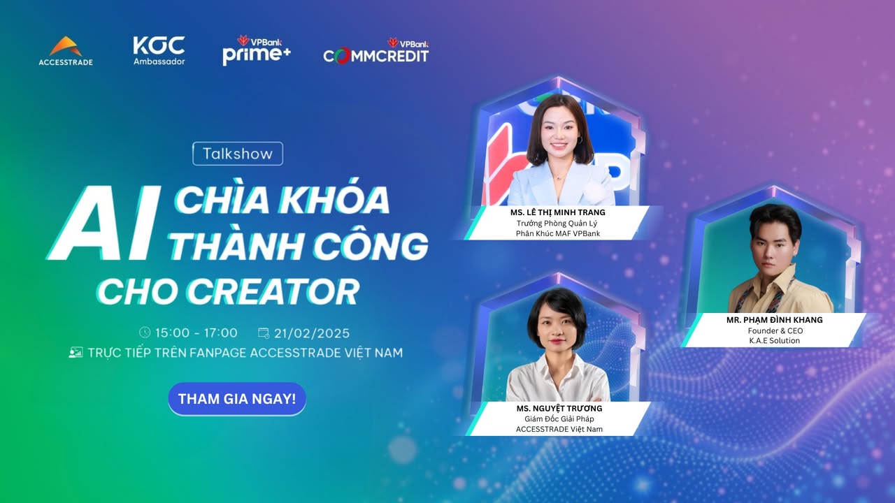[🤑🇻🇳] ACCESSTRADE là nền tảng Tiếp thị liên kết (Affiliate Marketing) số 1 tại Việt Nam 💲 Top1MMO 🤑 – 🎤 HÉ LỘ DÀN DIỄN GIẢ TALKSHOW: AI – CHÌA KHÓA THÀNH CÔNG CHO CREATOR 2025! 🚀Tr …