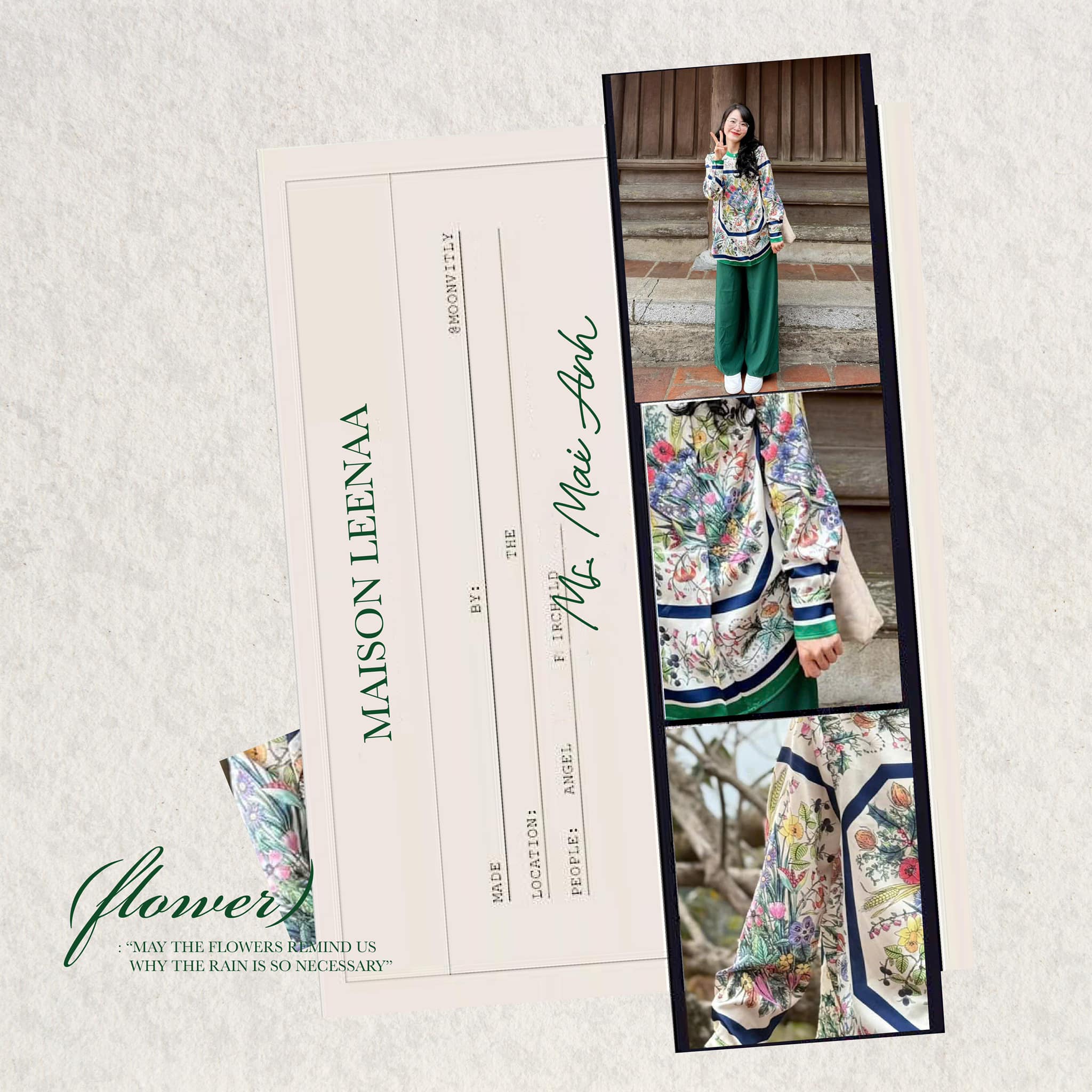 [🆕🇻🇳] 𝐌𝐚𝐢𝐬𝐨𝐧 𝐋𝐞𝐞𝐧𝐚𝐚 👕 Top1Fashion 👗  “ℳ𝒶𝓎 𝓉𝒽ℯ 𝒻𝓁ℴ𝓌ℯ𝓇𝓈 𝓇ℯ𝓂𝒾𝓃𝒹 𝓊𝓈 𝓌𝒽𝓎 𝓉𝒽ℯ 𝓇𝒶𝒾𝓃 𝒾𝓈 𝓈ℴ 𝓃ℯ𝒸ℯ𝓈𝓈𝒶𝓇𝓎”Hà Nội mấy ngày hôm nay mưa sướt mướt, nhưng đừng để tâm trạng bị ảnh hưởng nhiều nhé. Hãy cứ ch , shares-0✔️ , likes-49❤️️ , date-2025-02-18 16:22:50🇻🇳🇻🇳🇻🇳📰🆕