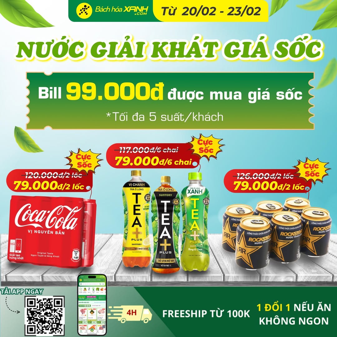[🆕🇻🇳] Bách Hóa Xanh là chuỗi siêu thị mini chuyên bán thực phẩm tươi sống và nhu yếu phẩm của tập đoàn TGDĐ ♥️️ Top1Index 📚   Mua ngay các sản phẩm nước giải khát của Bách Hoá XANH tại:  

 NƯỚC GIẢI KHÁT – GIÁ SỐC KHÓ TIN! 

Chốt bill chỉ từ 99K – Rinh ngay nước giải khát với gi , shares-0✔️ , likes-7❤️️ , date-2025-02-23 03:00:02🇻🇳🇻🇳🇻🇳📰🆕
