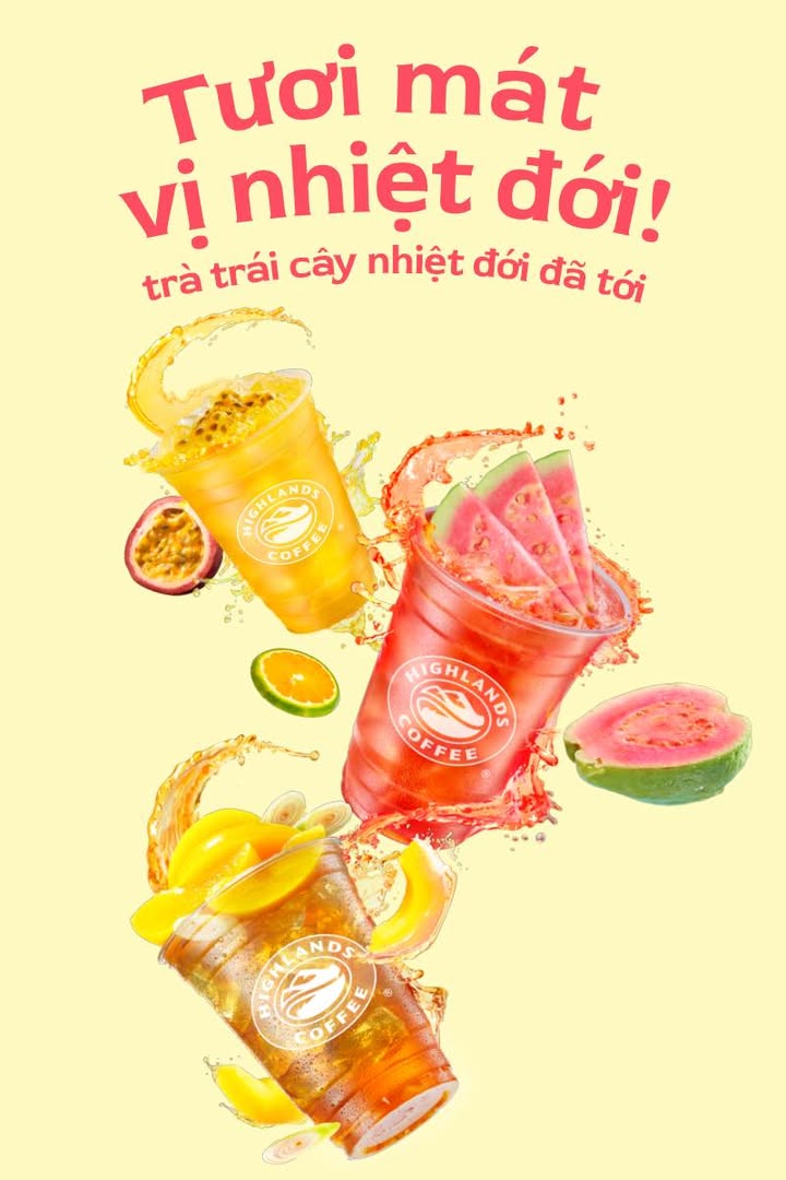 [☕️🇻🇳] Highlands Coffee – THƯƠNG HIỆU BẮT NGUỒN TỪ CÀ PHÊ VIỆT NAM ☕️ Top1Coffee 🥤 – ✨✨ TƯƠI MÁT VỊ NHIỆT ĐỚI, TRÀ TRÁI CÂY HIGHLANDS ĐÃ TỚI!Tiết trời b …