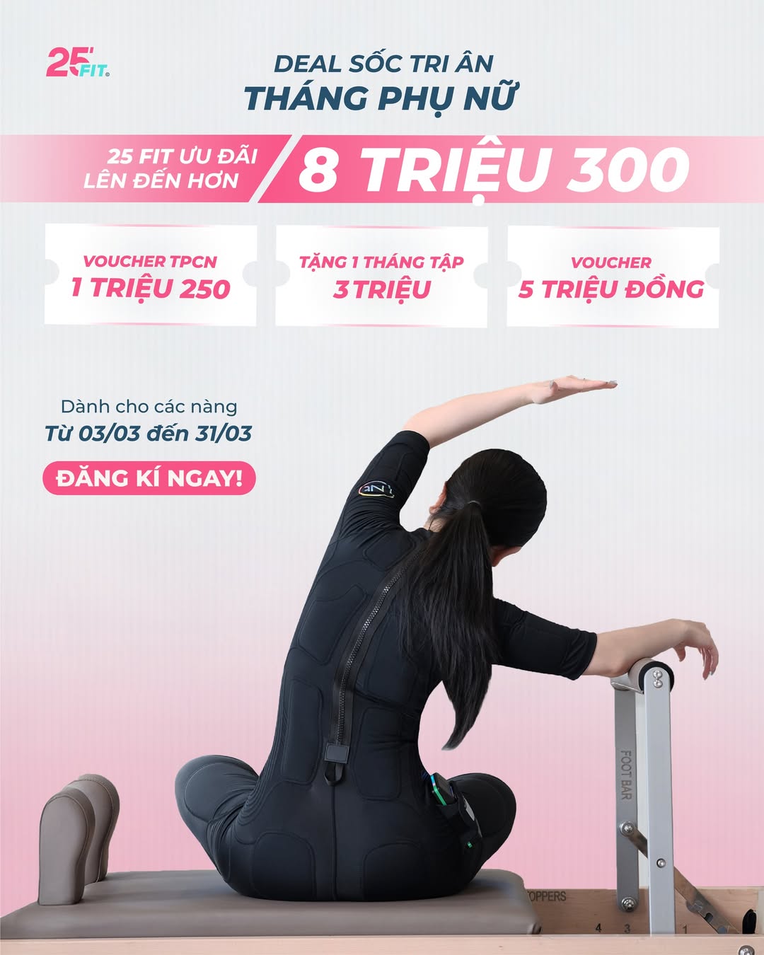 [🆕🇻🇳] 25 FIT hệ thống phòng tập công nghệ EMS Training ⛹️‍♂️  DEAL SỐC TRI ÂN THÁNG PHỤ NỮ
25 FIT ƯU ĐÃI LÊN ĐẾN 8.300.000Đ!Phụ nữ xứng đáng được yêu thương, không chỉ trong một ngày – mà mỗi ngày đều nên là một ph , shares-2✔️ , likes-26❤️️ , date-2025-03-10 19:25:03🇻🇳🇻🇳🇻🇳📰🆕